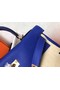 Hermes original Togo leather kelly bag KL320 blue  Replica