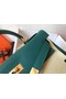 Hermes original Togo leather kelly bag KL320 green  Replica