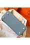 Hermes original Togo leather kelly bag KL320 light blue  Replica