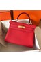 Hermes original Togo leather kelly bag KL320 red  Replica