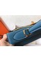Hermes original Togo leather kelly bag KL320 sky blue  Replica