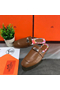 Hermes Oz Mules In Brown Calfskin  Replica