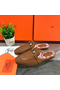 Hermes Oz Mules In Brown Calfskin  Replica