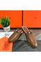 Hermes Oz Mules In Brown Calfskin  Replica