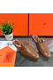 Hermes Oz Mules In Brown Calfskin  Replica