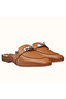 Hermes Oz Mules In Brown Calfskin  Replica