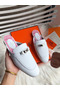 Hermes Oz Mules In White Calfskin  Replica
