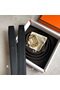 Hermes Pad Reversible Belt In Black Clemence Leather  Replica
