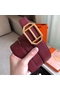 Hermes Pad Reversible Belt In Ruby/Brown Epsom Leather  Replica