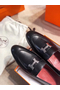 Hermes Paris Loafers In Black Goatskin  Replica