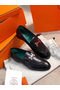 Hermes Paris Loafers In Noir Goatskin  Replica