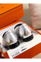 Hermes Paris Loafers In Silver Metallic Goatskin  Replica