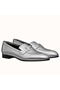 Hermes Paris Loafers In Silver Metallic Goatskin  Replica