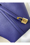 Hermes Picotin Lock 18 Handmade Bag in Blue Encre Clemence Leather  Replica