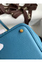 Hermes Picotin Lock 18 Handmade Bag in Blue Jean Clemence Leather  Replica