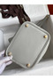 Hermes Picotin Lock 18 Handmade Bag in Pearl Grey Clemence Leather  Replica