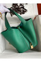 Hermes Picotin Lock 18 Handmade Bag in Vert Vertigo Clemence Leather  Replica