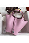 Hermes Picotin Lock 18 Tressage De Cuir Bag in Mauve Sylvestre Epsom Calfskin  Replica