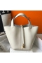 Hermes Picotin Lock 22 Bag In Beton Clemence Leather  Replica