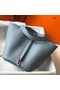Hermes Picotin Lock 22 Bag In Blue Lin Clemence Leather  Replica
