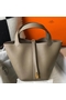 Hermes Picotin Lock 22 Bag In Tourterelle Clemence Leather  Replica