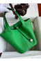 Hermes Picotin Lock 22 Handmade Bag in Bamboo Clemence Leather  Replica
