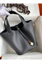 Hermes Picotin Lock 22 Handmade Bag in Black Clemence Leather  Replica