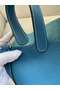 Hermes Picotin Lock 22 Handmade Bag in Blue Jean Clemence Leather  Replica
