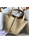 Hermes Picotin Lock 22 Handmade Bag in Trench Clemence Leather  Replica