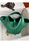 Hermes Picotin Lock 22 Handmade Bag in Vert Vertigo Clemence Leather  Replica