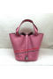 Hermes Picotin Lock 22cm Bags Litchi Leather HPL1048 Pink  Replica