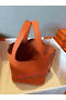 Hermes Picotin Lock 22cm Bags Litchi Leather HPT22 Orange  Replica