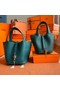 Hermes Picotin Lock Bags Original togo Leather PL3388 blackish green  Replica