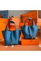 Hermes Picotin Lock Bags Original togo Leather PL3388 blue  Replica