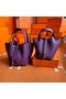 Hermes Picotin Lock Bags Original togo Leather PL3388 purple  Replica