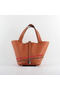 Hermes Picotin Lock MM Bags Clemence Leather H8616 Orange  Replica