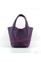 Hermes Picotin Lock MM Bags Clemence Leather H8616 Purple  Replica