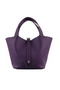 Hermes Picotin Lock MM Bags Clemence Leather H8616 Purple  Replica