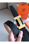 Hermes Quizz 32mm Reversible Belt In Brown Clemence Leather  Replica