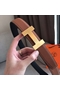 Hermes Quizz 32mm Reversible Belt In Brown Clemence Leather  Replica