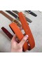 Hermes Quizz belt buckle & Reversible leather strap 32 mm H0739 Orange  Replica