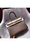 Hermes Real ostrich leather birkin bag BK35 brown  Replica