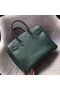 Hermes Real ostrich leather birkin bag BK35 green  Replica