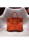 Hermes Real ostrich leather birkin bag BK35 orange  Replica