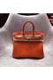 Hermes Real ostrich leather birkin bag BK35 orange  Replica