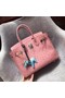 Hermes Real ostrich leather birkin bag BK35 pink  Replica