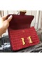 Hermes Red Constance MM 24cm Crocodile Bag  Replica