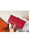 Hermes Red Epsom Bearn Gusset Wallet  Replica