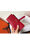 Hermes Red Epsom Bearn Gusset Wallet  Replica