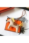 Hermes Rodeo Horse Bag Charm In Beige/Camarel/Yellow Leather  Replica